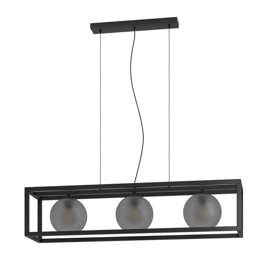 EGLO Arangona Lámpara de techo colgante acero vidrio negro - 390215