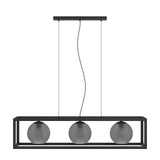EGLO Arangona Lámpara de techo colgante acero vidrio negro - 390215