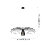 EGLO Champerico Lámpara de techo colgante acero negro 390217