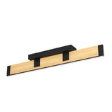 EGLO Caminarro Plafón LED regulable aceromadera negrocafé 390224