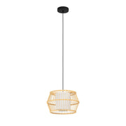 EGLO Monterroso Lámpara de techo colgante acero madera negro blanco 390233