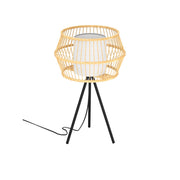 EGLO Monterroso Lámpara sobremesa acero madera negro blanco 390235