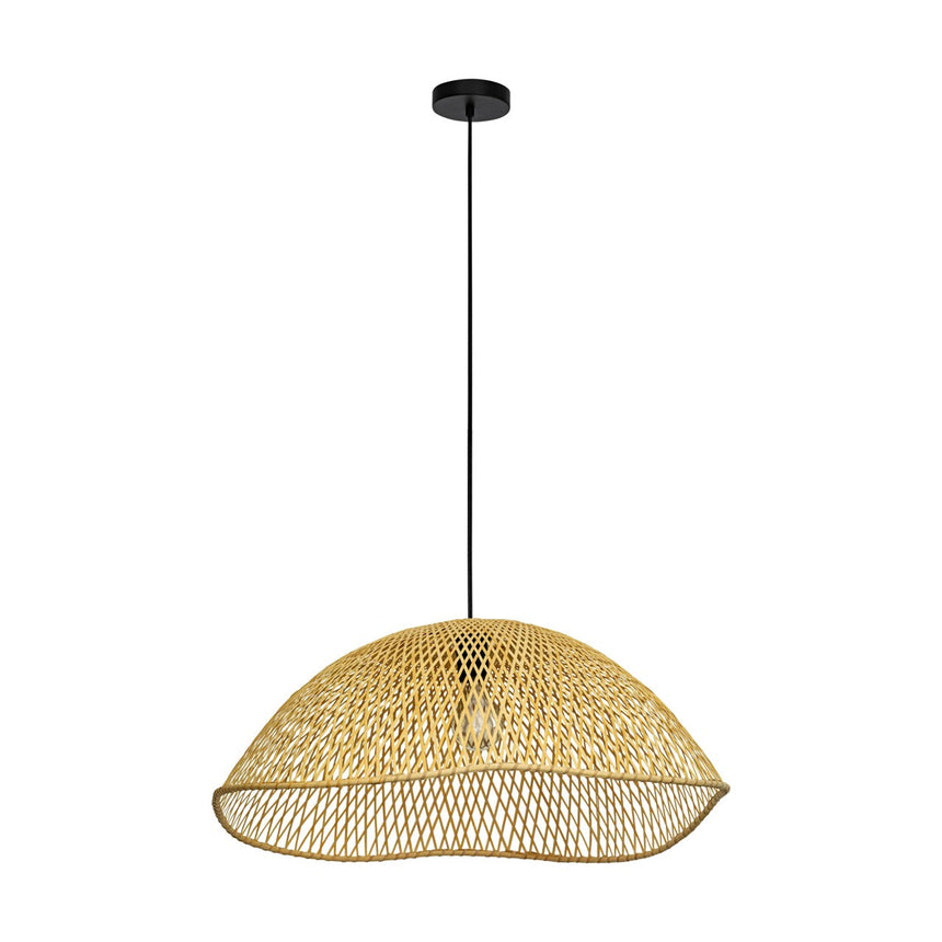 EGLO Sambucona Lámpara de techo colgante acero madera negro naturaleza 390236
