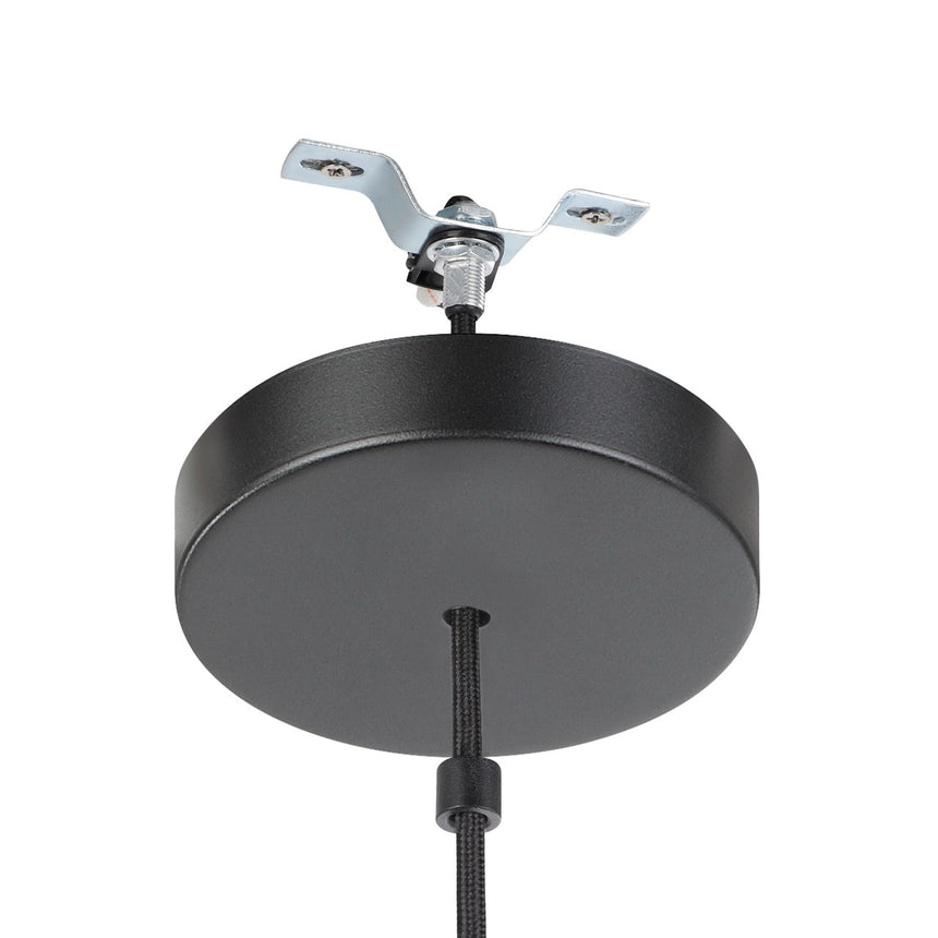 EGLO Sambucona Lámpara de techo colgante acero madera negro naturaleza 390236