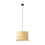 EGLO Paisano Lámpara de techo colgante acero rattan negro naturaleza 390238