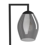 EGLO Estanys Lámpara de pie acero vidrio vaporizado negro negro transparente 390256