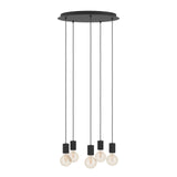 EGLO Huebro Lámpara de techo colgante acero negro 390267