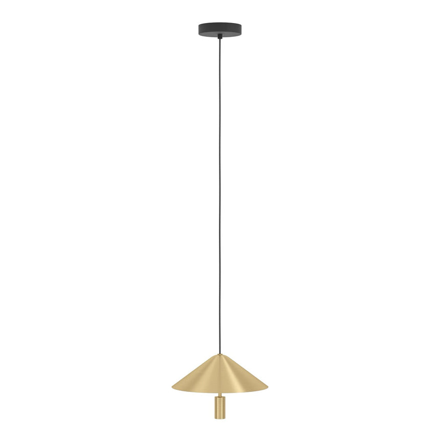 EGLO Paraguay Lámpara de techo colgante LED acero plástico negrolatón cepillado blanco 390271
