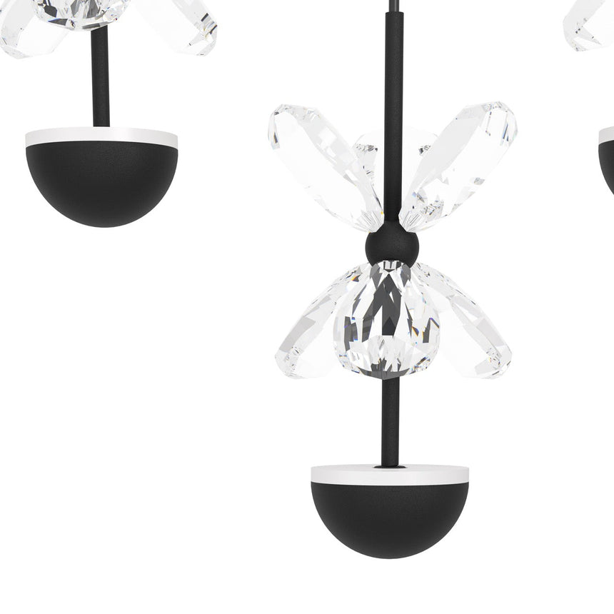 EGLO Pianopoli 2 Plafón LED regulable acero cristal negro claro 390276