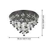 EGLO Pianopoli 2 Plafón LED regulable acero cristal negro claro 390276