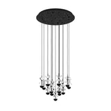 EGLO Pianopoli 2 Lámpara de techo colgante LED regulable acero cristal negro claro 390277