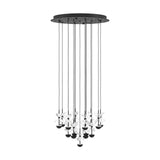 EGLO Pianopoli 2 Lámpara de techo colgante LED regulable acero cristal negro claro 390277