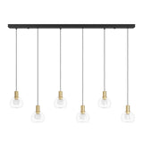 EGLO Terque Lámpara de techo colgante LED regulable acero vidrio negrolatón cepillado claro 390281