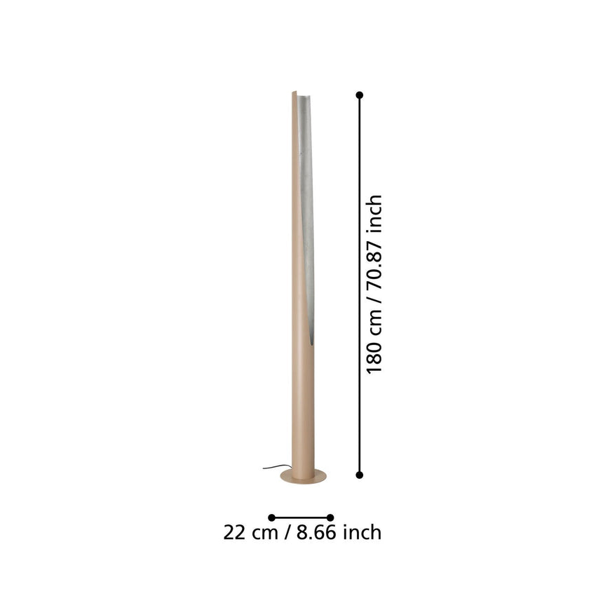 EGLO Prebone 2 Lámpara de pie LED aluminioacero arenaplata 390283
