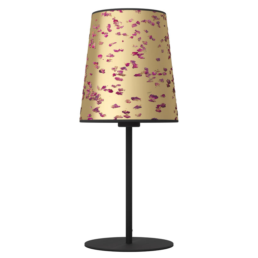 EGLO Castuera Lámpara sobremesa acero papel con pétalos de rosa negro doradorosado 390294