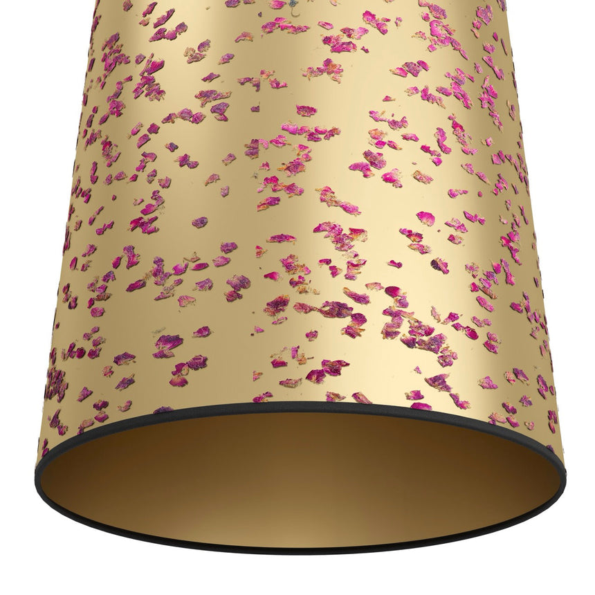 EGLO Castuera Lámpara sobremesa acero papel con pétalos de rosa negro doradorosado 390294