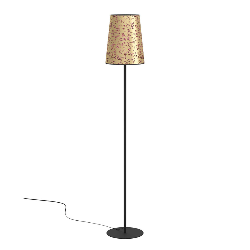 EGLO Castuera Lámpara de pie acero papel con pétalos de rosa negro doradorosado 390295