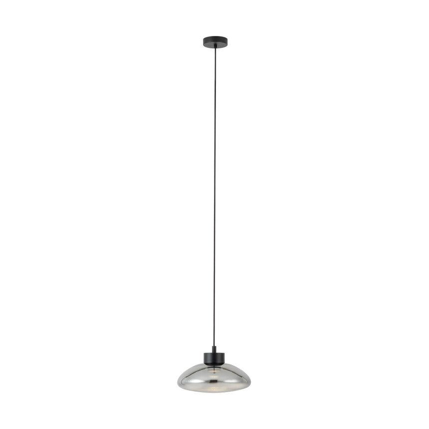 EGLO Sarnarra Lámpara de techo colgante LED regulable acero vidrio vaporizado negro negro-transparenteclaro 390298