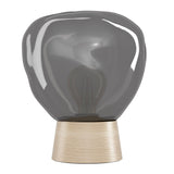 EGLO Magacela Lámpara sobremesa maderaacero vidrio vaporizado café gris 390321