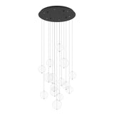 EGLO Espardello Lámpara de techo colgante LED regulable acero vidrio negro claro 390333