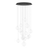EGLO Espardello Lámpara de techo colgante LED regulable acero vidrio negro claro 390333