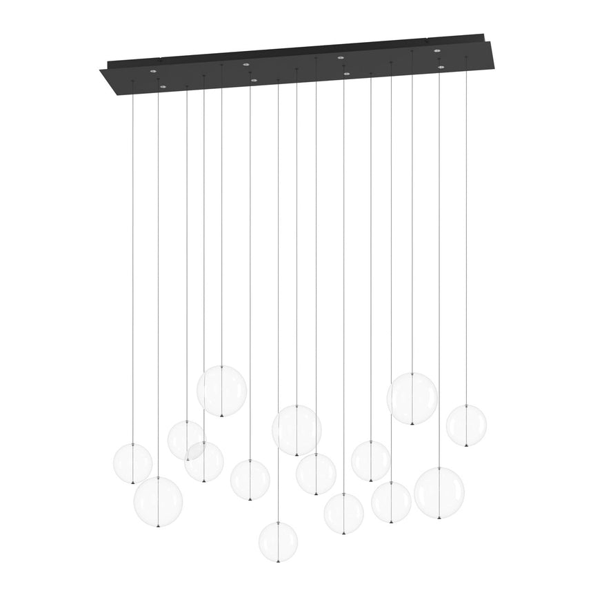 EGLO Espardello Lámpara de techo colgante LED regulable acero vidrio negro claro 390334