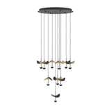 EGLO Dracera Lámpara de techo colgante LED regulable Ø58cm oro negro 390339