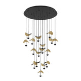 EGLO Dracera Lámpara de techo colgante LED regulable acero acero negro negrooro 390341
