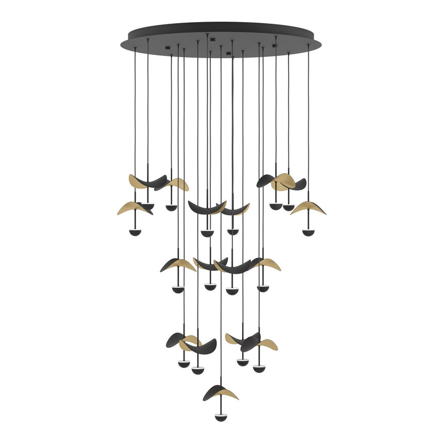 EGLO Dracera Lámpara de techo colgante LED regulable acero acero negro negrooro 390341