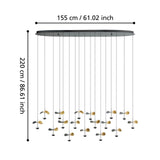 EGLO Lámpara techo colgante Dracera LED 3000K negro/oro 390343