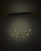 EGLO Lámpara techo colgante Dracera LED 3000K negro/oro 390343