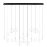 EGLO Espardello Lámpara de techo colgante LED regulable acero vidrio negro claro 390344