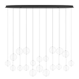 EGLO Espardello Lámpara de techo colgante LED regulable acero vidrio negro claro 390344