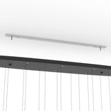 EGLO Espardello Lámpara de techo colgante LED regulable acero vidrio negro claro 390344