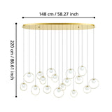 EGLO Portocolom Lámpara de techo colgante LED regulable acero vidrio opalino mate latóndorado blanco 390348