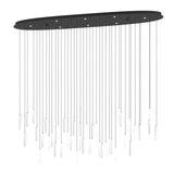 EGLO Sardenara Lámpara de techo colgante LED regulable acero vidrio con burbujas de aire negro claro 390349