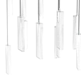 EGLO Sardenara Lámpara de techo colgante LED regulable acero vidrio con burbujas de aire negro claro 390349