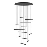 EGLO Lindoza Lámpara de techo colgante LED regulable acero plástico negro blanco 390351
