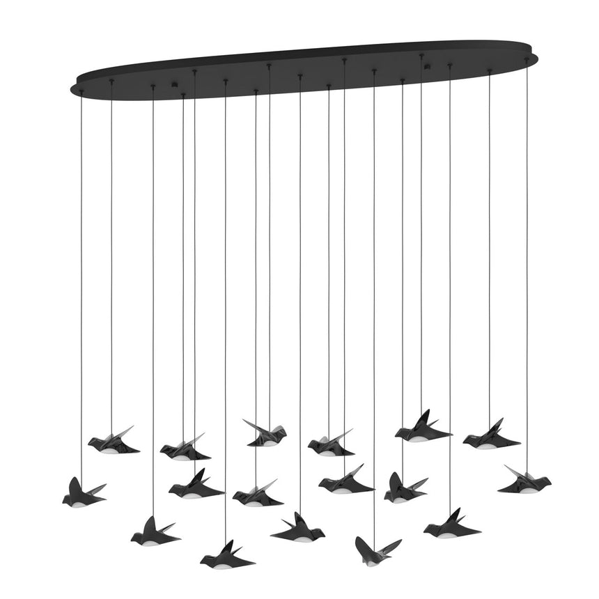 EGLO Paratebueno Lámpara de techo colgante LED regulable acero aceroplástico negro - 390353