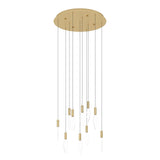 EGLO Mirador Lámpara de techo colgante LED regulable acero plástico latóndorado transparente 390359