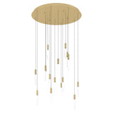 EGLO Mirador Lámpara de techo colgante LED regulable acero plástico latóndorado transparente 390361
