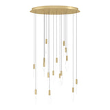 EGLO Mirador Lámpara de techo colgante LED regulable acero plástico latóndorado transparente 390361