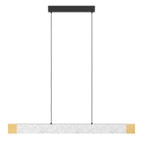 EGLO Vallelado Lámpara de techo colgante LED regulable 2 luces aceromadera textil negrocafé gris 390386