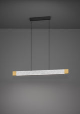 EGLO Vallelado Lámpara de techo colgante LED regulable 2 luces aceromadera textil negrocafé gris 390386
