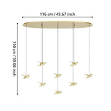 EGLO Paratebueno 2 Lámpara de techo colgante LED regulable acero aceroplástico latón 390397