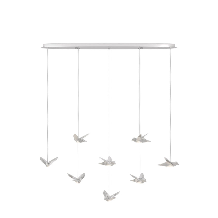 EGLO Paratebueno 1 Lámpara de techo colgante LED regulable acero aceroplástico cromo 390401