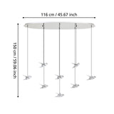 EGLO Paratebueno 1 Lámpara de techo colgante LED regulable acero aceroplástico cromo 390401