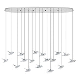 EGLO Paratebueno 1 Lámpara de techo colgante LED regulable acero aceroplástico cromo 390403
