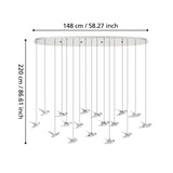 EGLO Paratebueno 1 Lámpara de techo colgante LED regulable acero aceroplástico cromo 390403