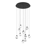 EGLO Sindicat Lámpara de techo colgante LED regulable acero cristal negro claro 390412